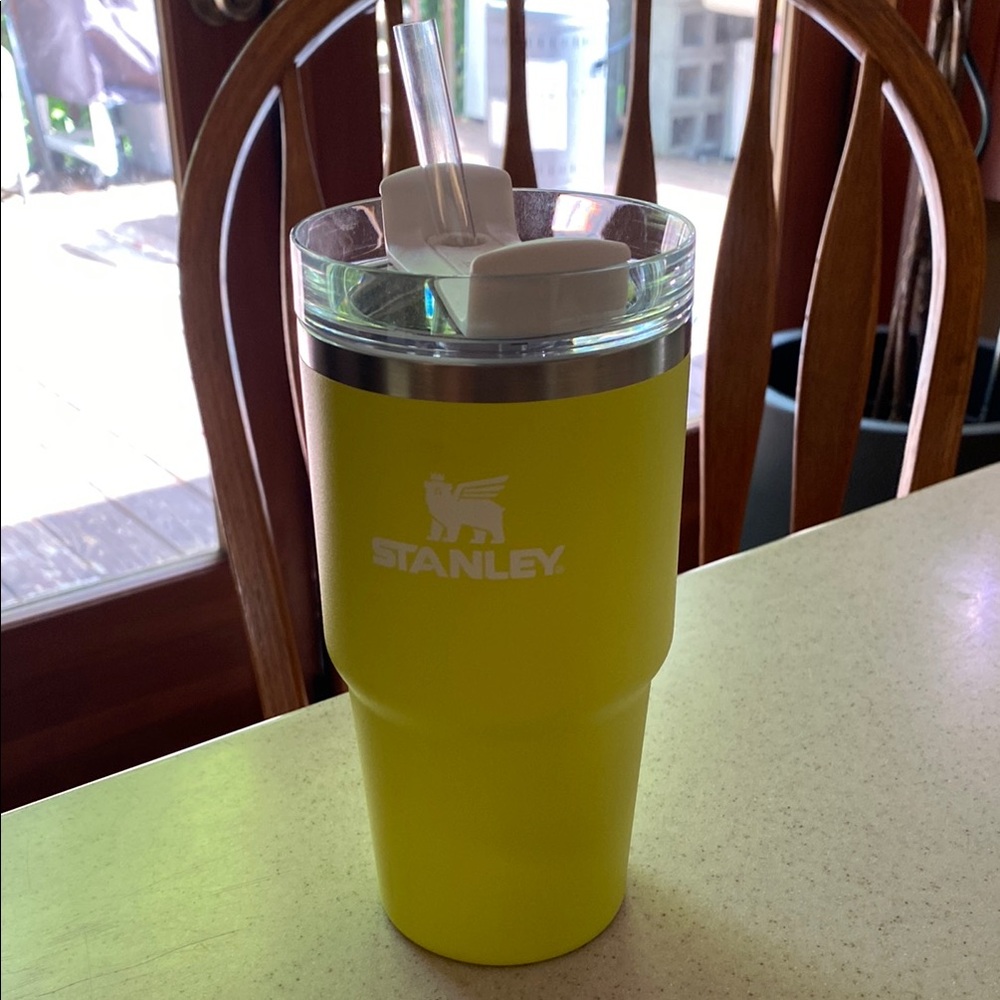 Stanley Bright Yellow Travel Cup with Straw